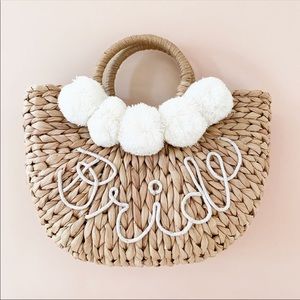 Bride pop Pom tote
